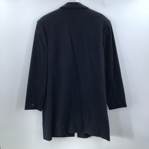 Vintage Long Blazer Transitional Weather Coat Charcoal Black Women's 22W Lined - Picture 2 of 10